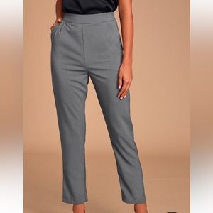 Kick it High-Waisted Trousers Grey